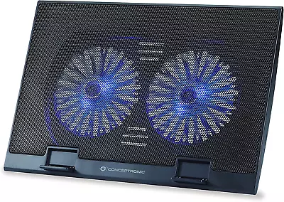 Conceptronic THANA02B Laptop/Notebook Cooling Pad/Tray For 17  Devices 2x Fans • £24.70