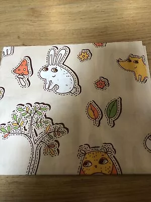 Fabric Fat Quarter Sewing Masks Crafts Quilting Bunting Rabbits Foxes Owl • £1.99