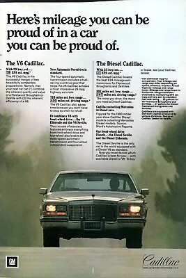 Print Ad VTG 1981 Cadillac V6 And Diesel • $11.49