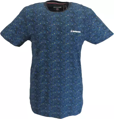 Lambretta Mens Navy Blue Paisley T-Shirt • £18.99