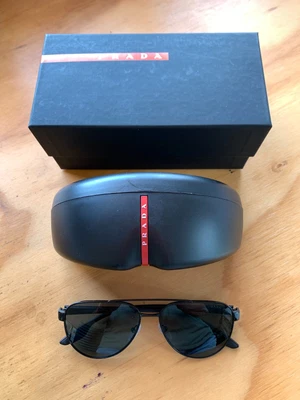 $199 • Buy POLARIZED PRADA Linea Rossa Sport Black Sunglasses Lifestyle SPS 54T