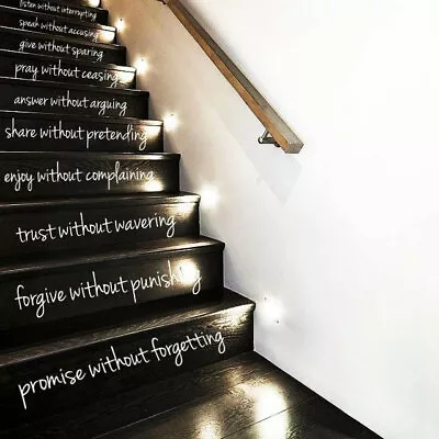 10 Ways To LOVE Wall Decal Home Decor Stairs Decals Steps Sticker Decor R312 • $28.99