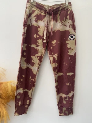 £5 • Buy Converse Allstar Ladies Burgundy Beige Acid Tie Dye Joggers-size M