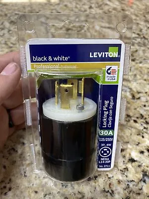 $12 • Buy LEVITON 30A 125/250V Nylon Locking Plug New In Package