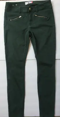 Women's Green CAbi Stretch Skinny Jeans Stretch Zip Pockets Style #3388 Size 6 • $6.99