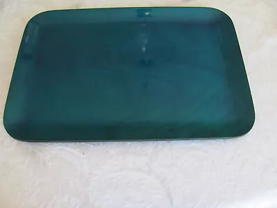 VINTAGE JAPAN SERVING TRAY Blue/Green W Faux Wood Grain 12 5/8 By 8 3/4-10 Avail • $11.99