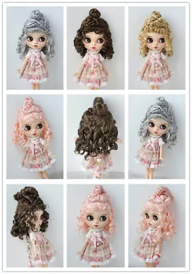 JD737  1/3 European Retro Banquet BJD Wigs SD Blythe 8-9inch 9-10inch Doll Hair • $24.79