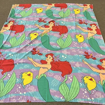 Disney The Little Mermaid Springs Full Flat Sheet 1 Piece Single Sheet • $41.82