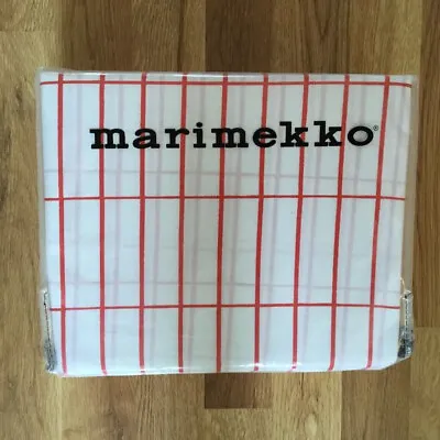 Finnish Modern Marimekko  Pieni Tiiliskivi  Red Twin Xl 3pc Sheet Set New • $59.46