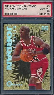 Michael Jordan 1994-95 Skybox E-motion N-tense Psa 10 Gem Card #3 Jersey #45! • $999.99