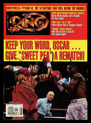Pernell Whitaker Autographed Signed Ring Magazine Beckett BAS QR #BK08873 • $39