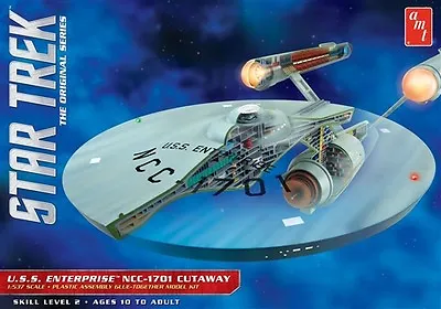 2015 #891 AMT Star Trek TOS USS Enterprise Cutaway 1/537 Scale Model Kit New 8up • $99.99