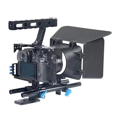 £92.96 • Buy DSLR Rig Video Making Stabilizer Matte Box Follow Focus Assy For A7 A7R #1