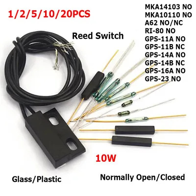 Reed Switch10W Normally Open/Closed Magnetic Induction Door Switch Glass/Plastic • $2.40