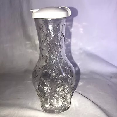 Vintage GOOD SEASONS Vine Design Salad Dressing GLASS Cruet Bottle W/Lid • $14