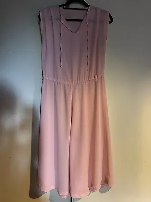 £15 • Buy Vintage Chiffon Nude Pink 60s Style Party Disco Boho Dress