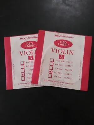 Super-Sensitive Red Label 1/2 Violin A Strings (2)-Medium Tension • $6