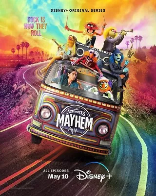 Muppets Mayhem  Rock Is How They Roll   Bus Stop Shelter Movie Poster Animal  • $75