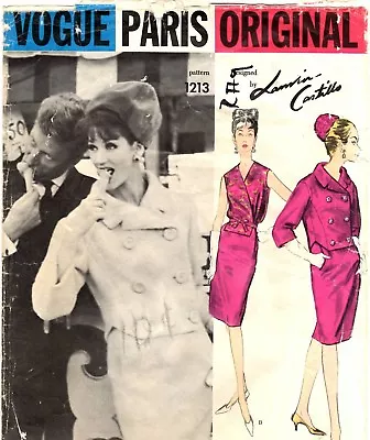 Vtg 1960s Paris Vogue Sewing Pattern Womens SUIT BLOUSE 1213 Lanvin-Castillo 12  • $79.95