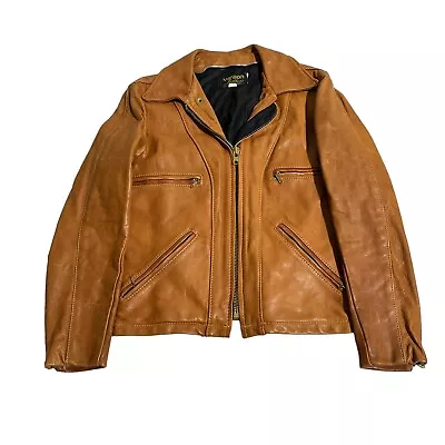 Vintage Vanson Leathers Motorcycle Jacket Brown 36 Men's • $224.99