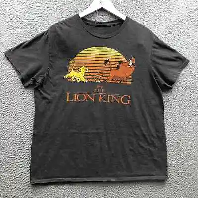 Disney The Lion King T-Shirt Men's Large L Short Sleeve Graphic Crew Neck Gray • $10.99