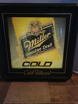 Miller MGD Beer Motion Moving Sequencing Light Up Bar Sign Man Cave Game Room  • $259.99