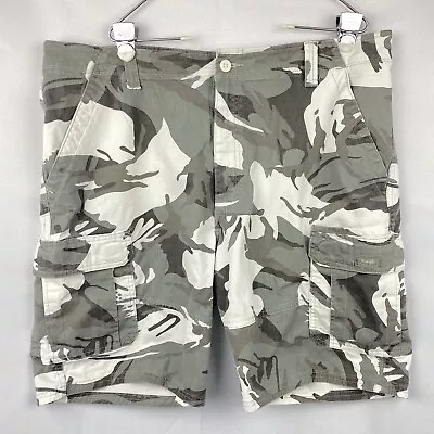 Wrangler Camo Cargo Shorts Mens Size 40 Inseam 10” Gray EUC • $15.76