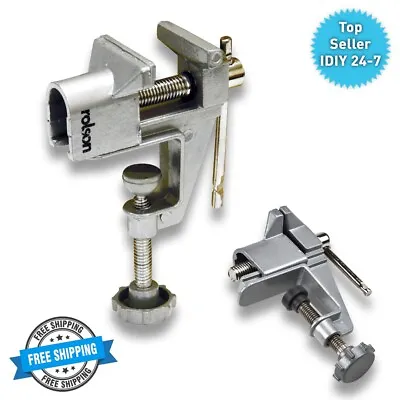 Rolson Mini Table Bench Vice 3.5'' Work Bench Clamp Swivel Vice Craft Repair  • £7.99