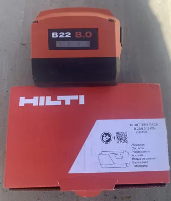 £150 • Buy HILTI B22 8.0 New Boxed Battery  09/2022 Ref1