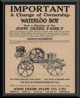 1918 John Deere Advertisement Poster Reprint On 100 Year Old Paper *P040 • $20