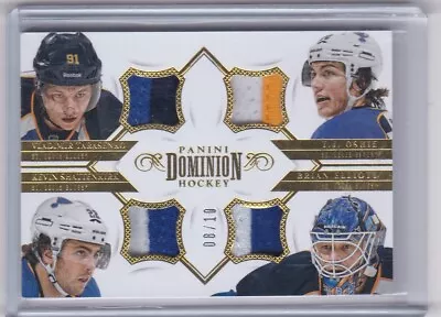 2013-14 Dominion 4 Patch Jersey Tarasenko Shattenkirk Oshie Elliott /10 • $22.50