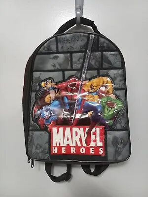 🔥Marvel HEROES Child’s Backpack Canvas Book Bag For Kid  (12x10) • $9