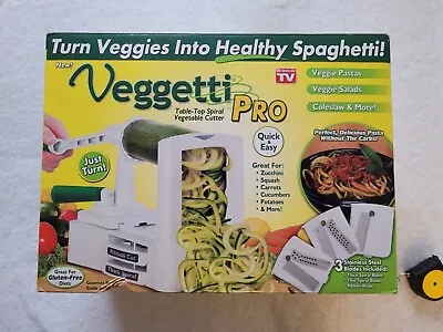 Veggetti Pro Table Top Spiral Vegetable Cutter With Three Blades As Seen On TV  • $14.98