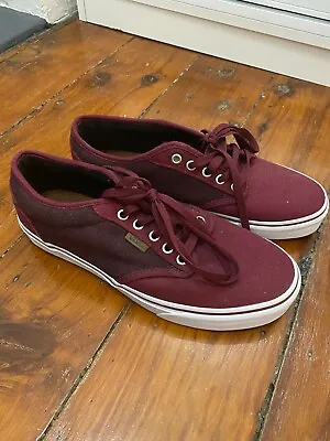 Mens Vans Shoes Size US 9 Red/Maroon Brand New Never Worn • $45