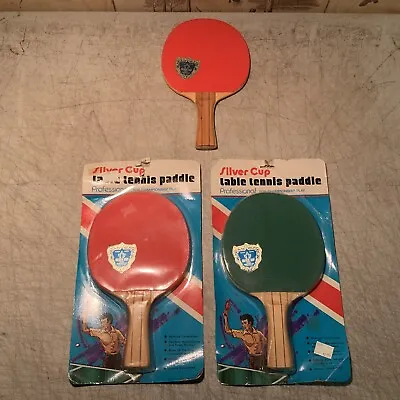 Vintage Silver Cup Table Tennis Paddles (3) New • $1.99
