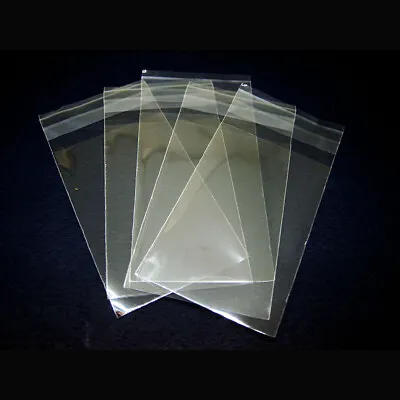 100pcs Clear Self Adhesive Resealable Poly Cellophane Bags 4 Different Sizes • $6.99