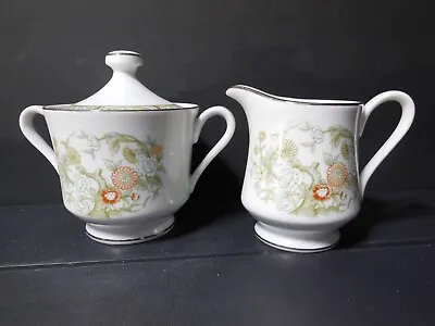 MIKASA KABUKI 6 Oz. Creamer 3 5/8  And 4 5/8  Sugar Bowl W Lid (C5) • $29.95