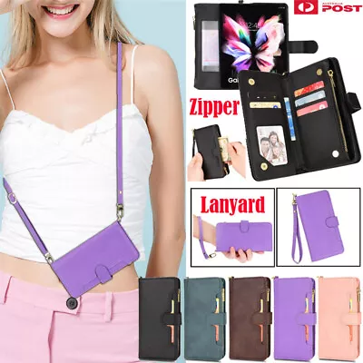 For Samsung Galaxy Z Fold 4 3 5G Case Wallet Luxury Leather Shockproof Cover • $16.99