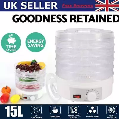 350W 15L Lightweight Fruit Food Dehydration Machine Air Dryer Vegetable Dry UK • £23.99