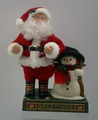 Santa Scene Musical Christmas Santa Clause And Snowman Decoration (Non-Working) • £4