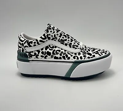 Vans Old Skool Stacked UV Ink Women's Size 5  12 Leopard True White VN0A4U154TJ • $67.75