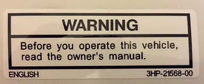 Yamaha Yzf600 Yzf1000 R1 R6 Petrol Tank Caution Warning Decal 2 • £8.99