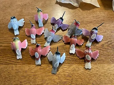 Lot Of 12 Artificial Mushroom Bird Hummingbirds For Crafting Vintage • $14.99