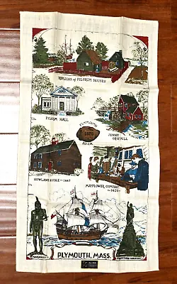 Stevens Linen Assoc. INC. Linen Tea Towel PLYMOUTH MASS. NEW With Sticker • $10