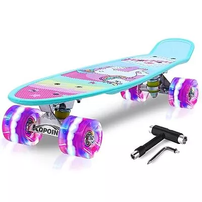 Skateboards 22  Complete Skateboard Mini Cruiser Skateboard For Blue Unicorn • $59.23