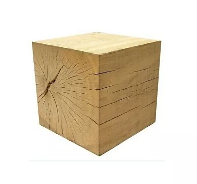 £345 • Buy Solid Oak Cube | Garden Feature | Lamp Table | Plinth | Seat  - Various Sizes