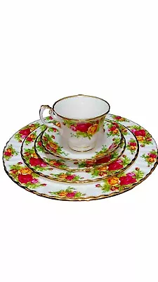 5 Pcs Royal Albert Old Country Roses 1 Set 5 Piece Place Setting Made In England • $110.09