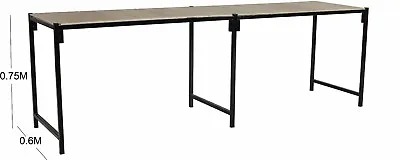 0.6M (2') Wide 2.4M - 3M Long Steel Framed Strong Portable Market Stall Table  • £135.65