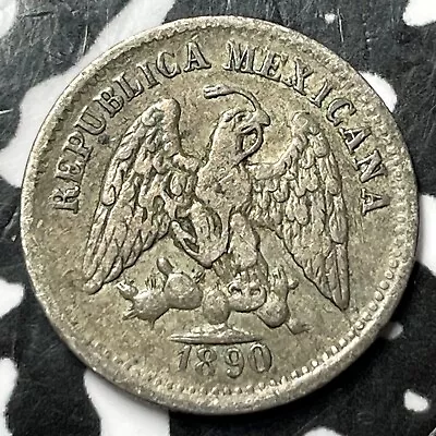 1890-Zs Z Mexico 5 Centavos Lot#D7892 Silver! • $15