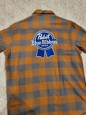 New: Size Large: Retro Style: Pabst Blue Ribbon Flannel • $49.99